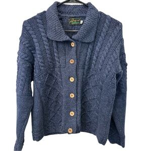 Latchford's of Ireland 100% Merino Wool Cardigan Sweater Small